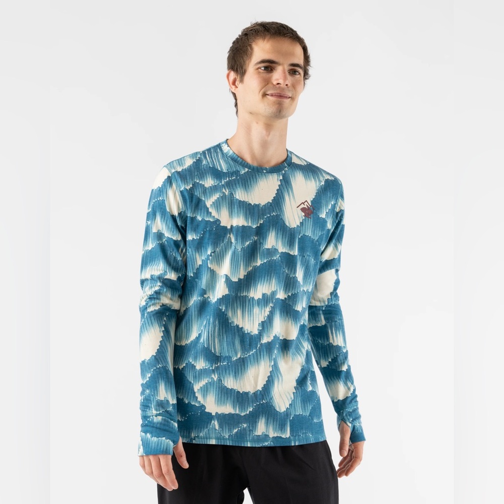 Rabbit Outrun Long Sleeve Cold Weather Wool Blend Running Shirt Size Large